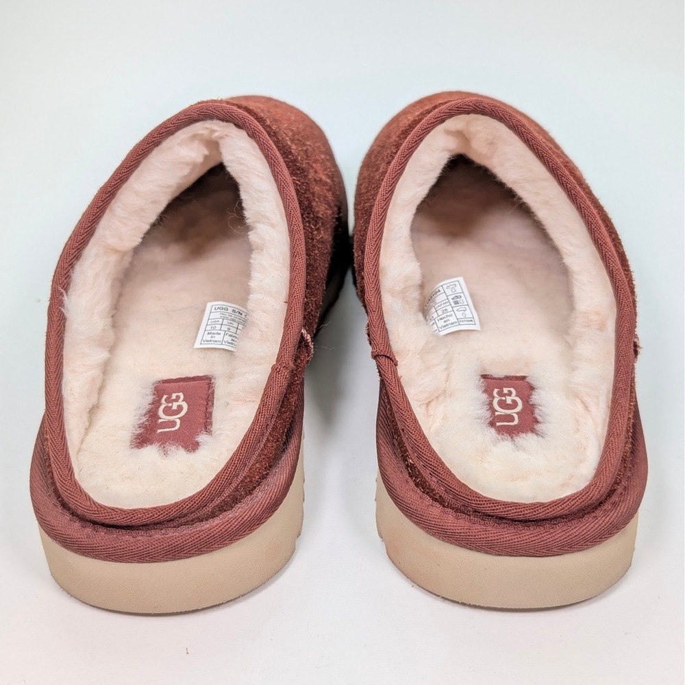 UGG Classic Slipper Burnt Cedar Shaggy Suede Mens 10 Slip On Shoes 1153104 NoBox - Picture 4 of 15